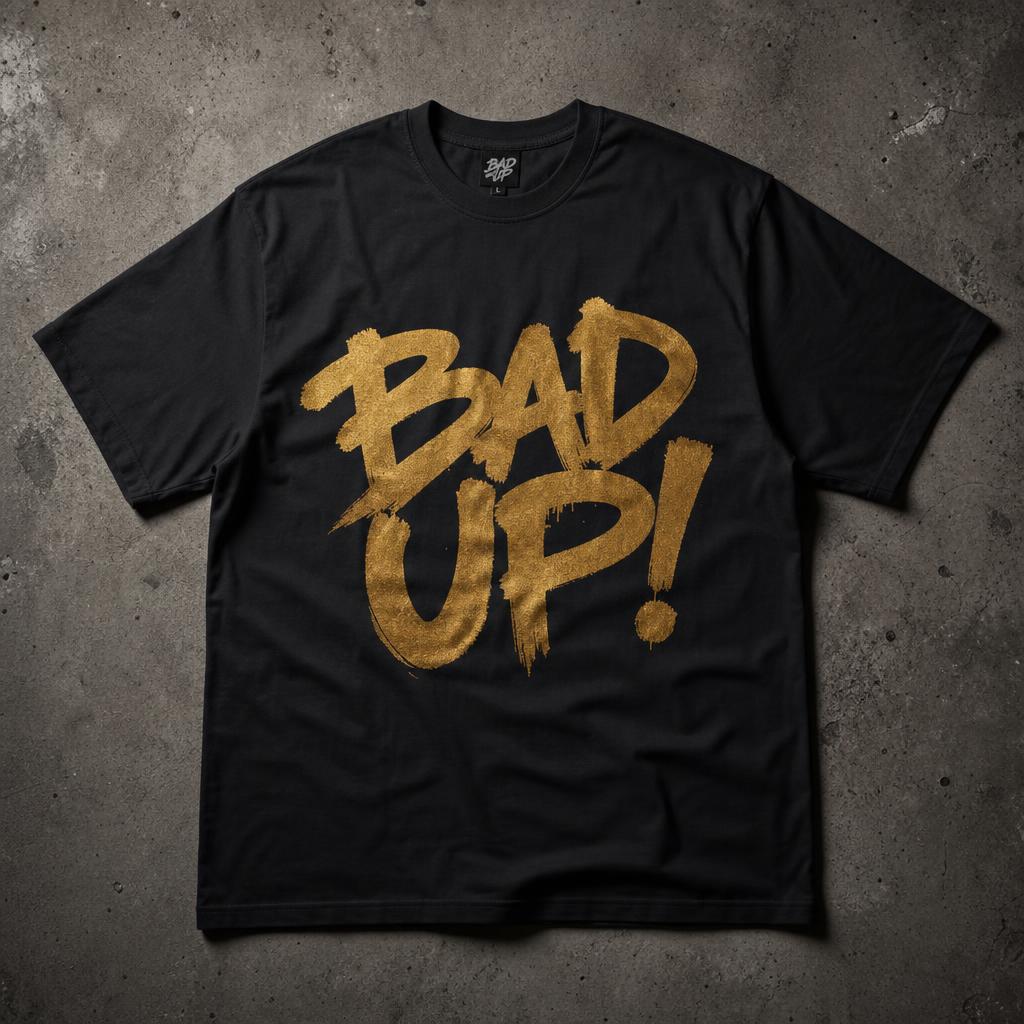 BAD UP! Heavyweight Tee — official RAVER merch
